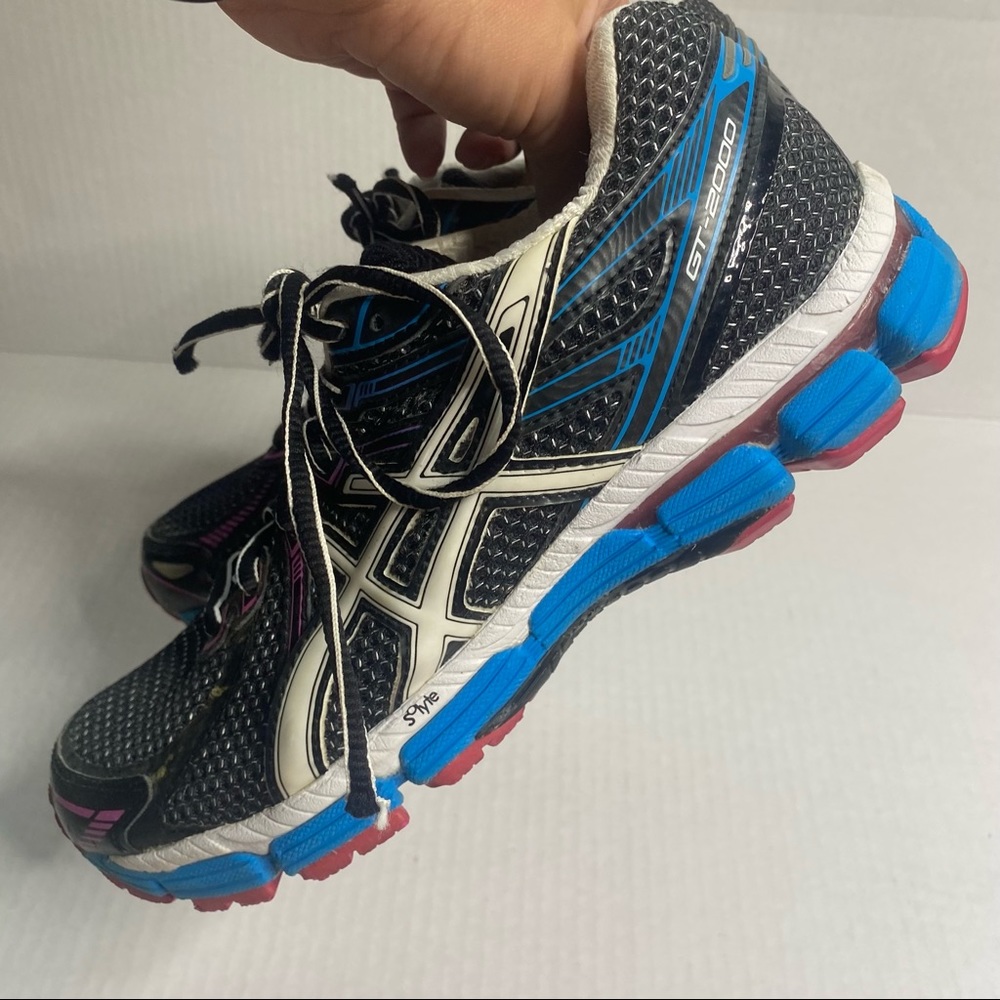 Asics IGS GT-2000 training sneaker shoes black blue pink SIZE 7